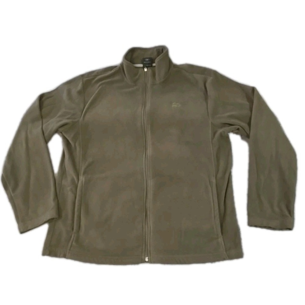 Starter Men's Fleece Jacket Medium Green Full Zip Long Sleeve‎ Activewear